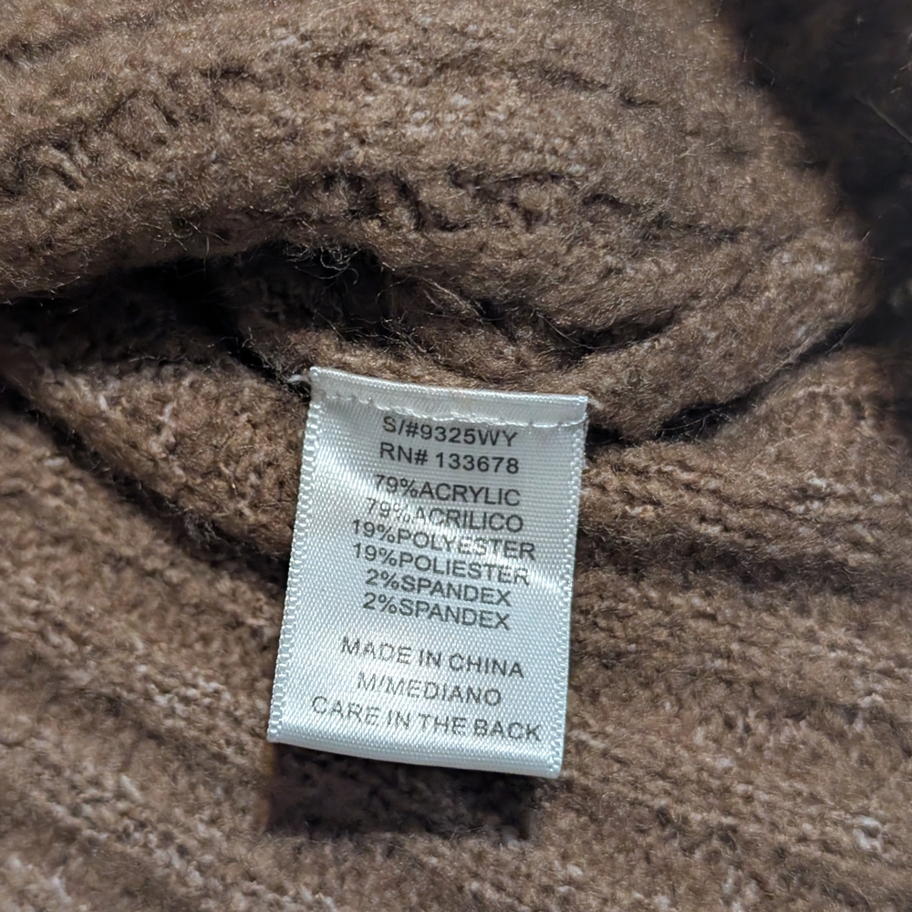 Love Tree Brown V-Neck Ribbed Sweater - Picture 4 of 6